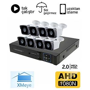 Oem 8 Kameral� 2.0mp AHD Eco Paket Kamera Sistemi - P208