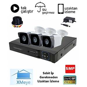 Oem 3 Kameral� 5.0mp AHD Eco Paket Kamera Sistemi - P503