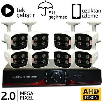 OEM 8 Kameral 2.0mp AHD Pro Paket - P194