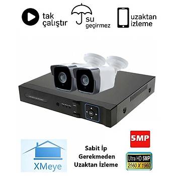 Oem 2 Kameral 5.0mp AHD Eco Paket Kamera Sistemi - P502