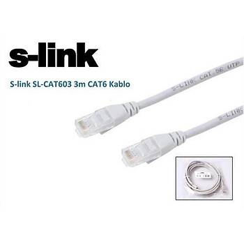 S-link SL-CAT603 Cat6 3mt Gri Utp Patch Kablo