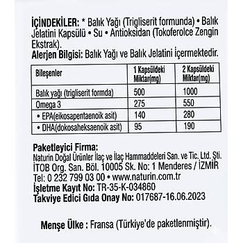 OMEGA- 3 BALIK YA�I KAPS�L� TAKV�YE ED�C� GIDA 50 KAPS�L