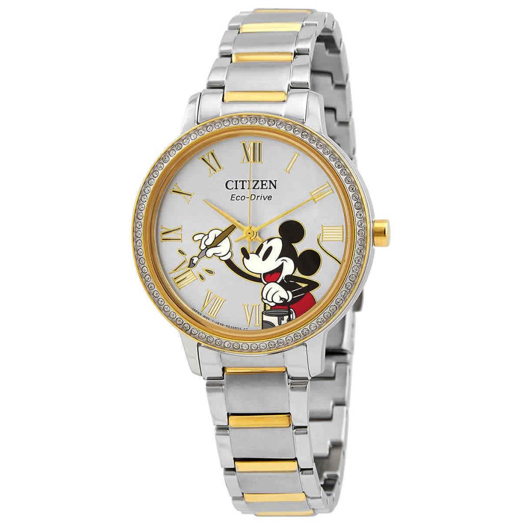 CITIZEN Mickey Mouse Eco-Drive Crystal Kadın Kol Saati FE7044-52W