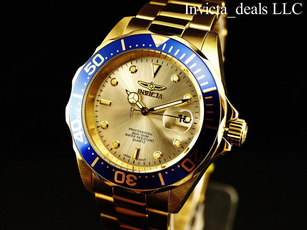 invicta 14124 114124 Pro Diver Gold 40mm Erkek Kol Saati