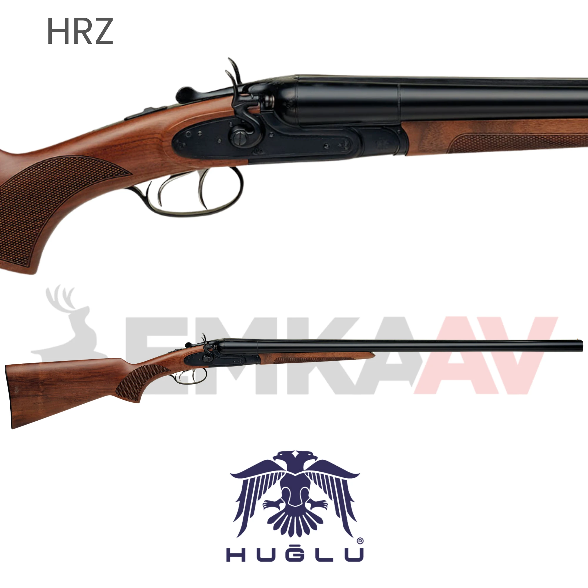 Huğlu HRZ Horozlu Siyah Çifte Av Tüfeği