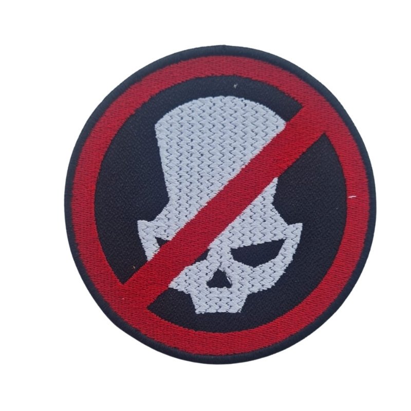 "NOSKULL" TACTICAL PATCH -SİYAH-KIRMIZI