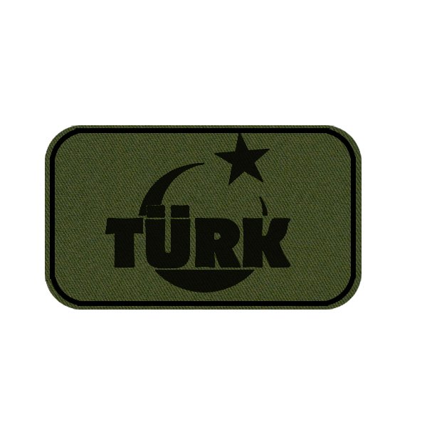 AY YILDIZ TÜRK YAZISI - YEŞİL