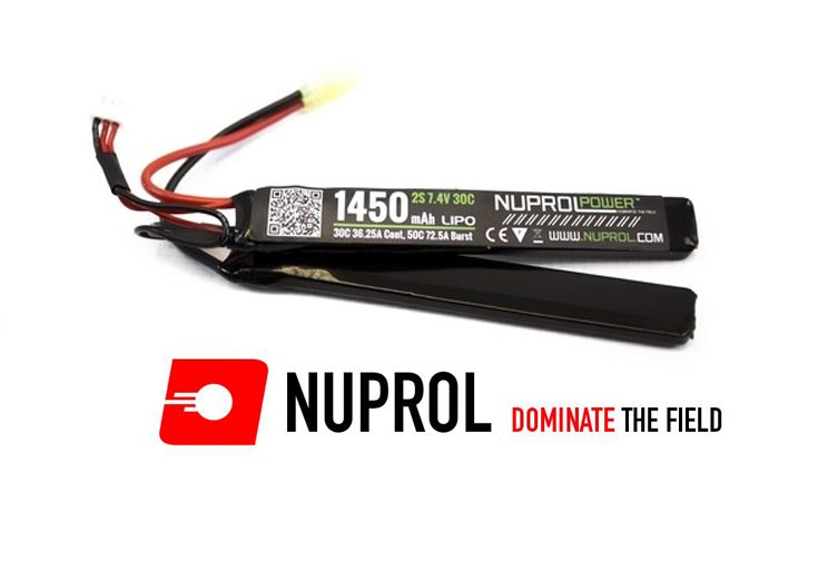 Nuprol AIRSOFT LIPO PIL 7.4V 1450MAH 30C NUNCHUCK