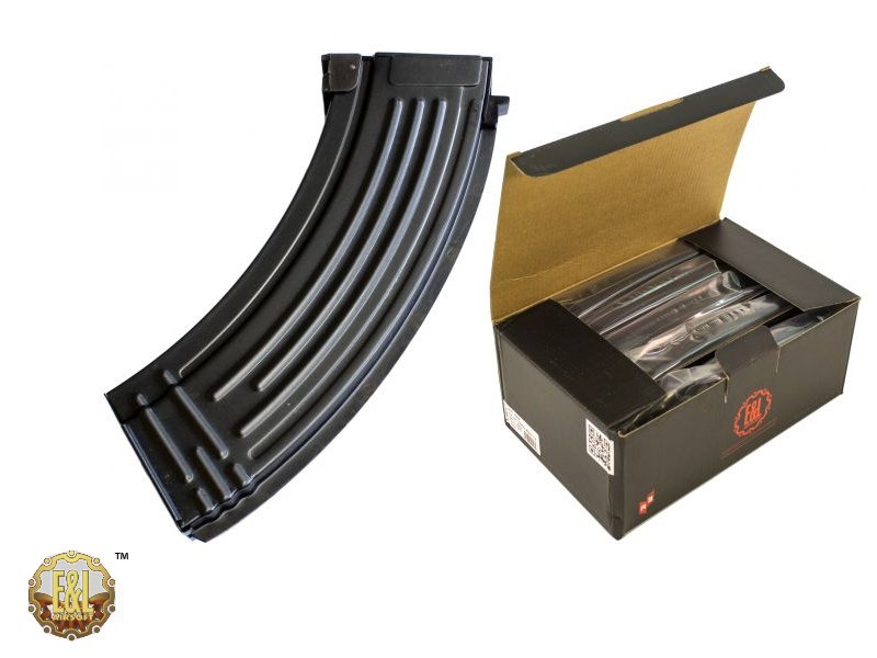 EL AK47 Airsoft AEG Mid-Cap 120BB Şarjör Siyah EL-47