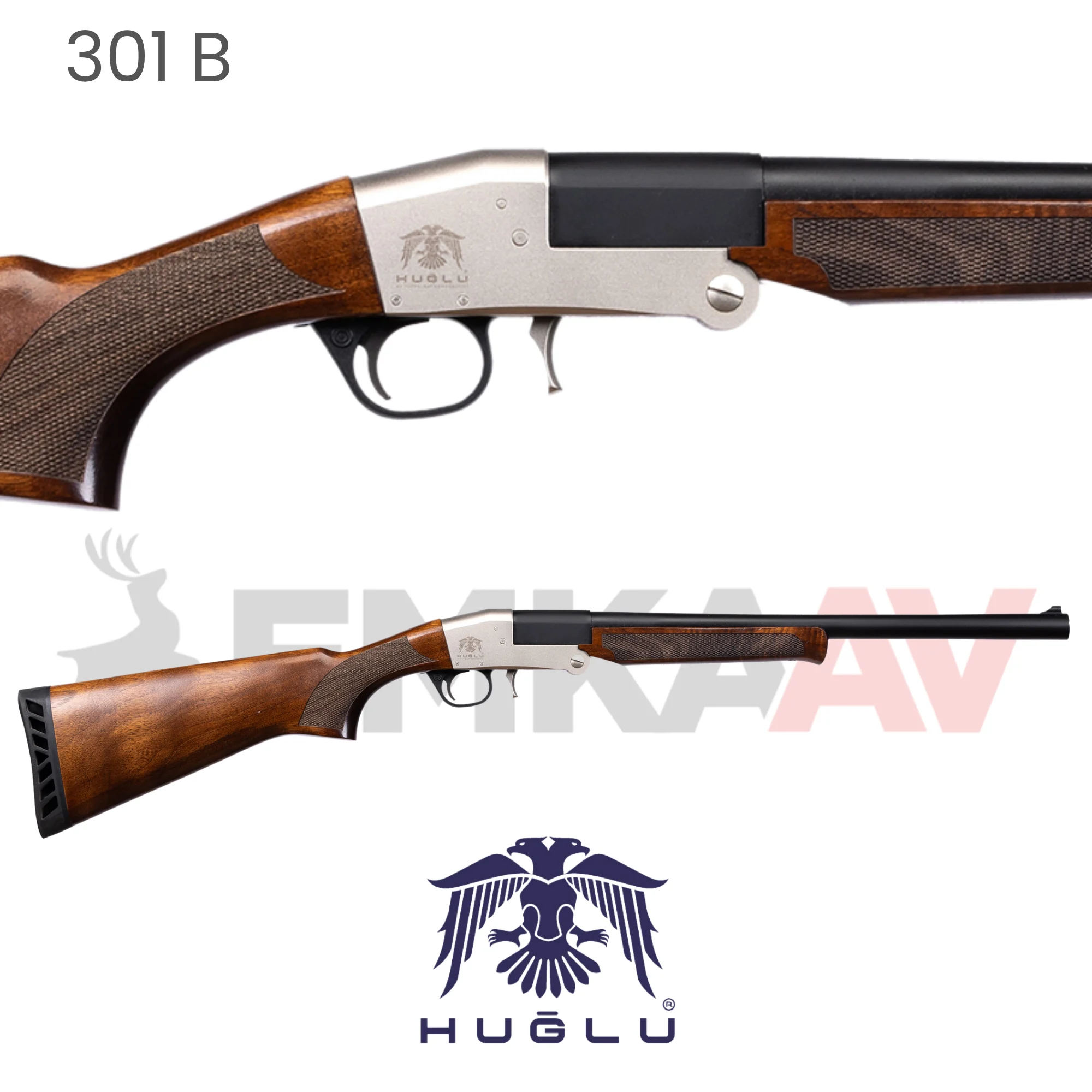 Huğlu 301 B Ahşap Tek Kırma Av Tüfeği