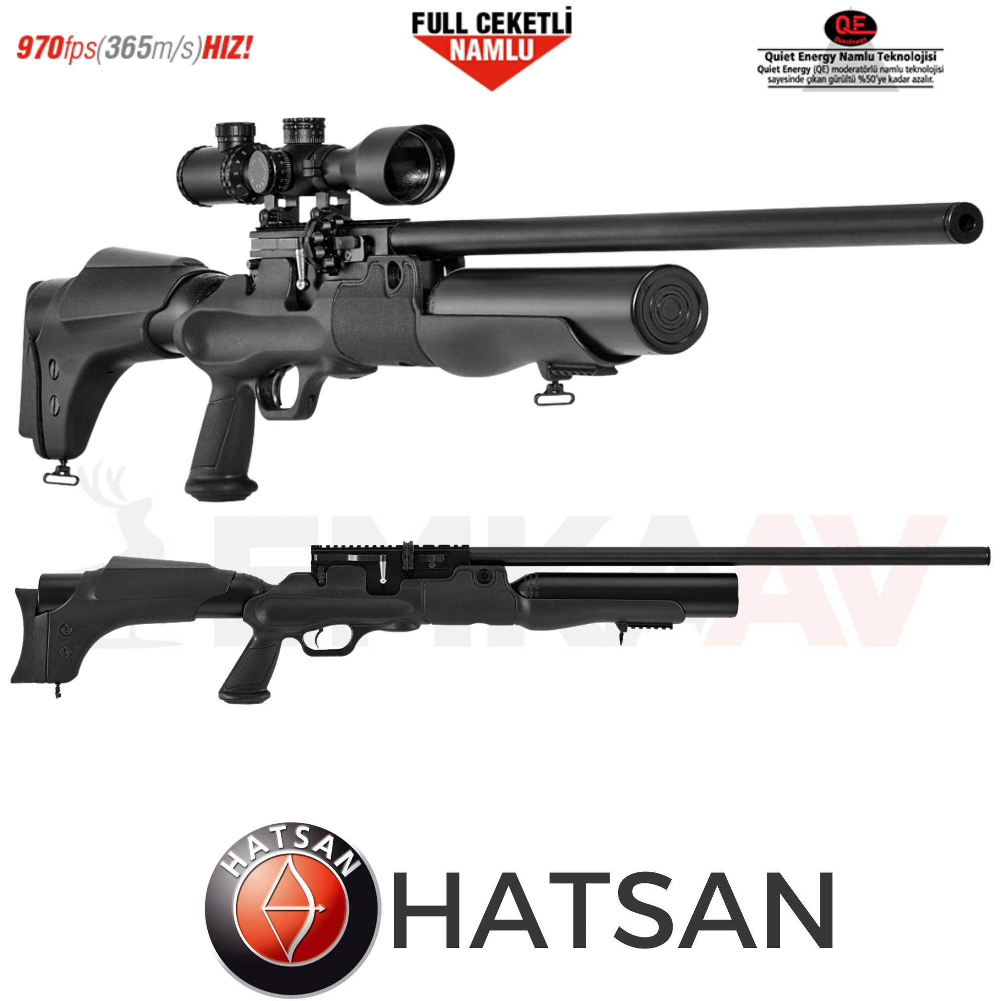 Hatsan Hercules 666 QE 6.35 PCP Cosmos Havalı Tüfek Full Set