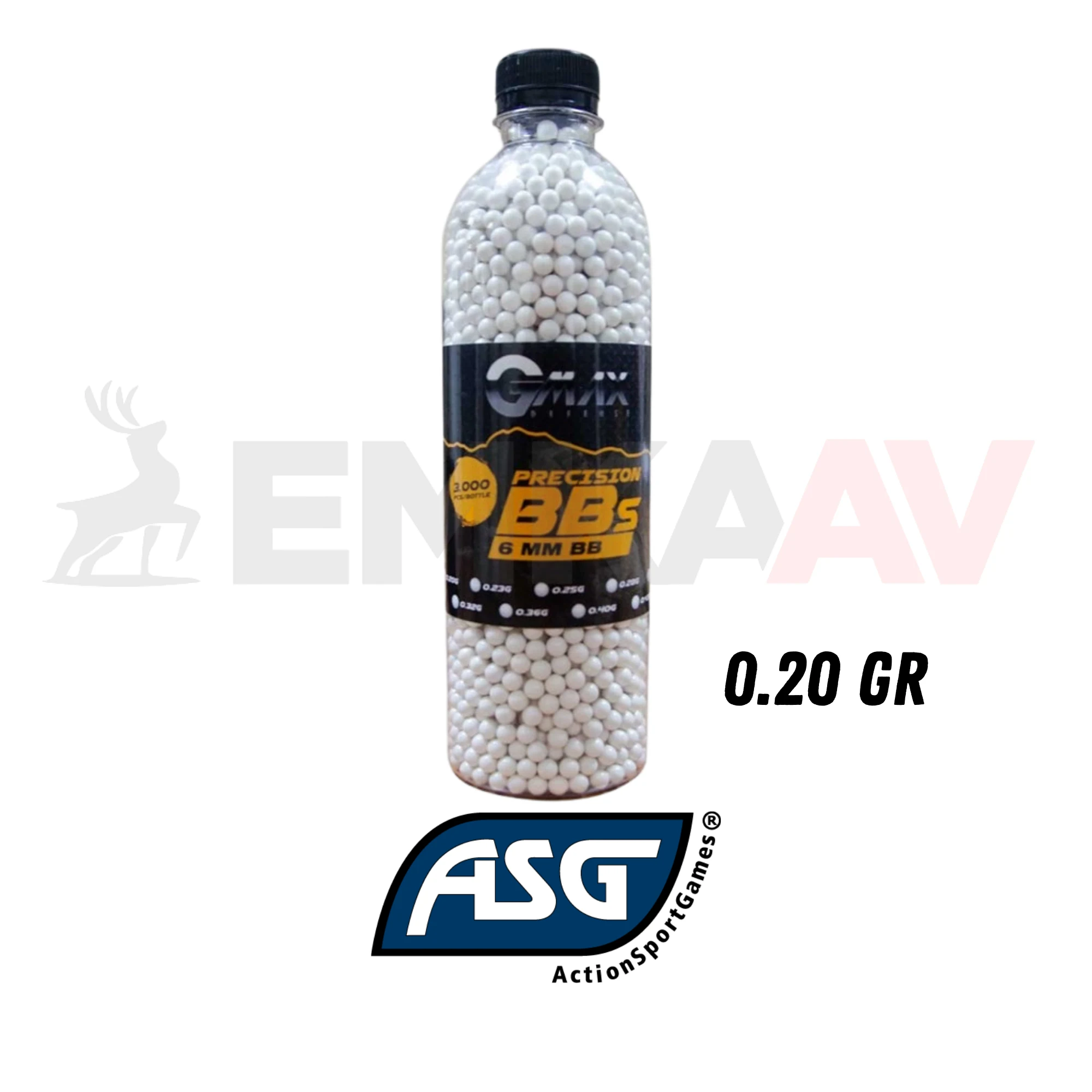 Gmax Airsoft BB Mermi 0.20gr 6mm 3000 Adet