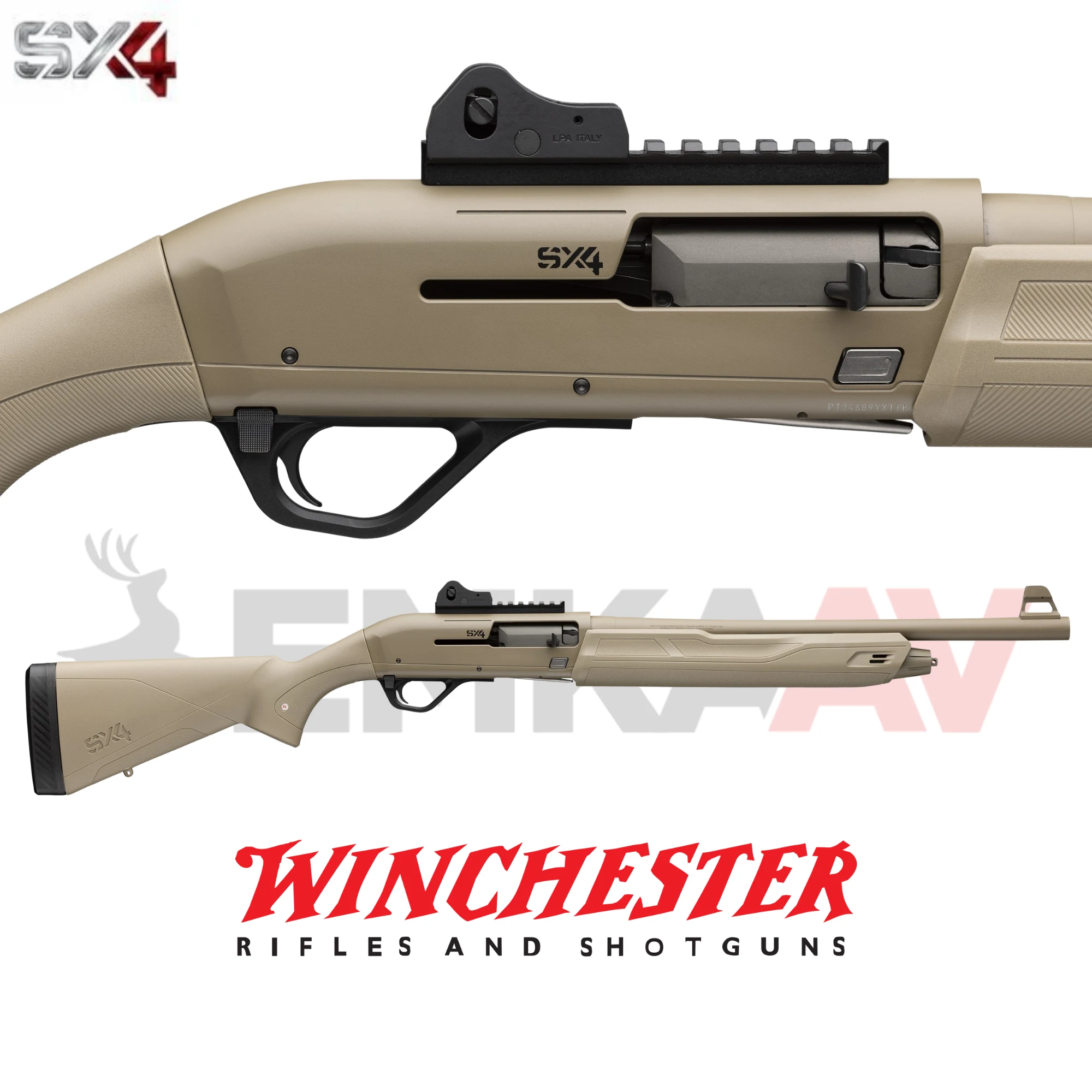 Winchester SX4 Tactical FDE Çöl Slug Yarı Otomatik Av Tüfeği
