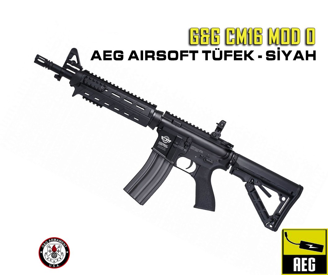 GG CM16 MOD0 AEG AIRSOFT TÜFEK - SİYAH
