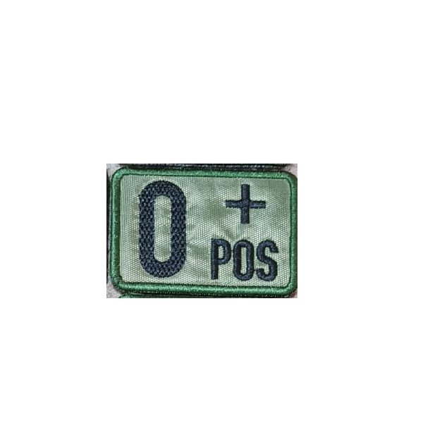 0 POZITIF KAN GRUBU PATCH - YEŞİL-SİYAH