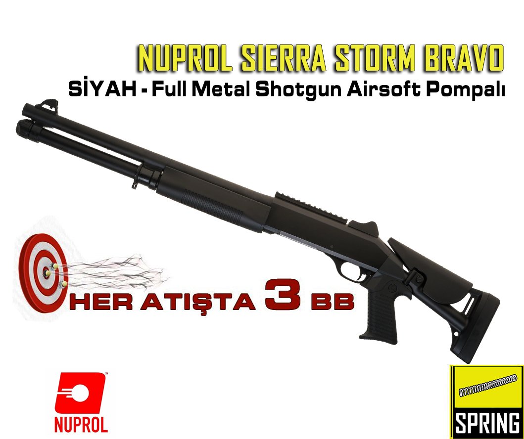 Nuprol Sierra Storm Bravo - Full Metal Shotgun Airsoft Pompalı