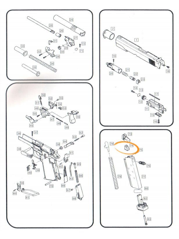 WE 1911 GBB Magazine Gasket / Şarjör Gaz Çıkış Contası Parça #74