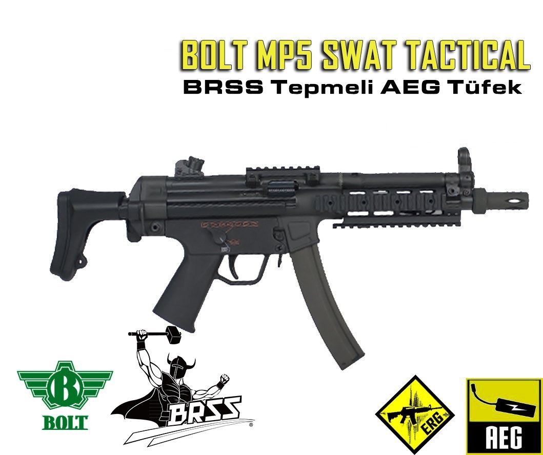 BOLT MP5 SWAT TACTICAL BRSS Güçlendirilmiş Tepme Sistemli AEG