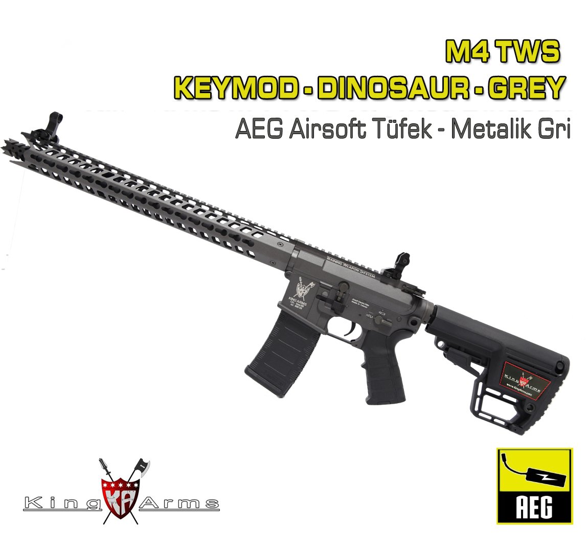 M4 TWS KeyMod Dinosaur - Metalik Gri