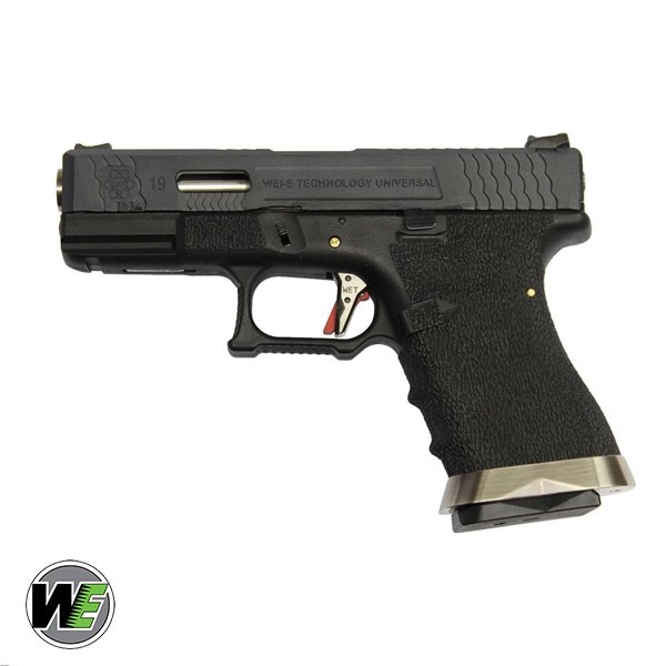WE G19 T5 GBB AIRSOFT TABANCA BK SLIDE / SV BARRREL / BK FRAME