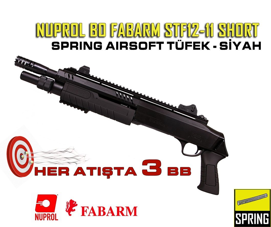 NUPROL BO FABARM STF12-11 SHORT YAYLI AIRSOFT TÜFEK - SİYAH