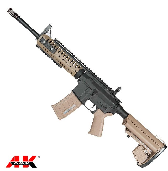 AK 13.5" VLTOR Style CASV M4 Carbine AEG Airsoft Tüfek - Tan