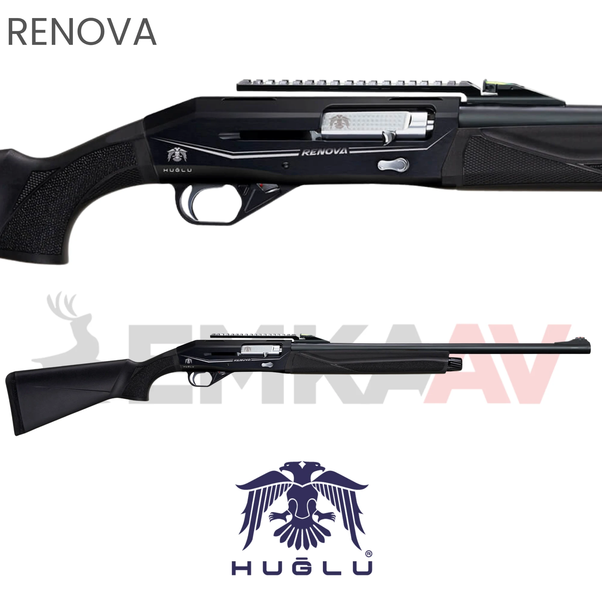 Huğlu Renova Sentetik Cantilever Slug Yarı Otomatik Av Tüfeği