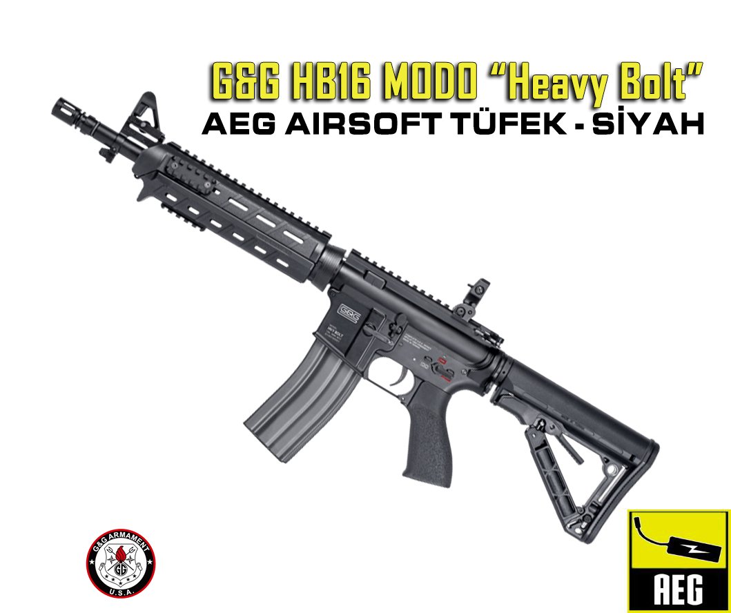 GG HB16 MOD0 AEG AIRSOFT TÜFEK - SİYAH