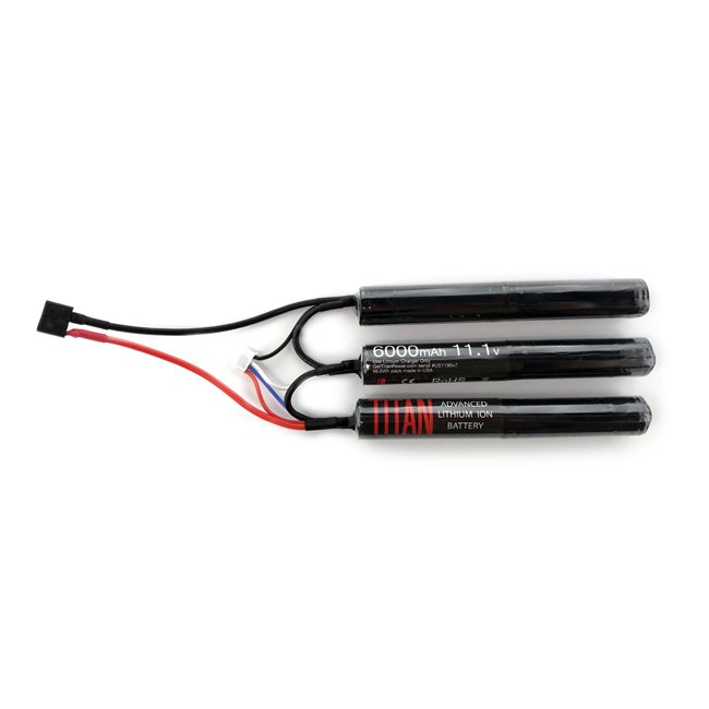 Titan 6000mAh 11.1v Crane Nunchuck T-Plug - Airsoft Li Ion Pil - 1190