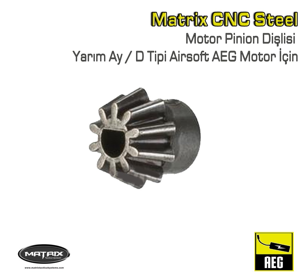 Matrix CNC Steel Motor Pinion Dişlisi Airsoft AEG Motorlar İçin