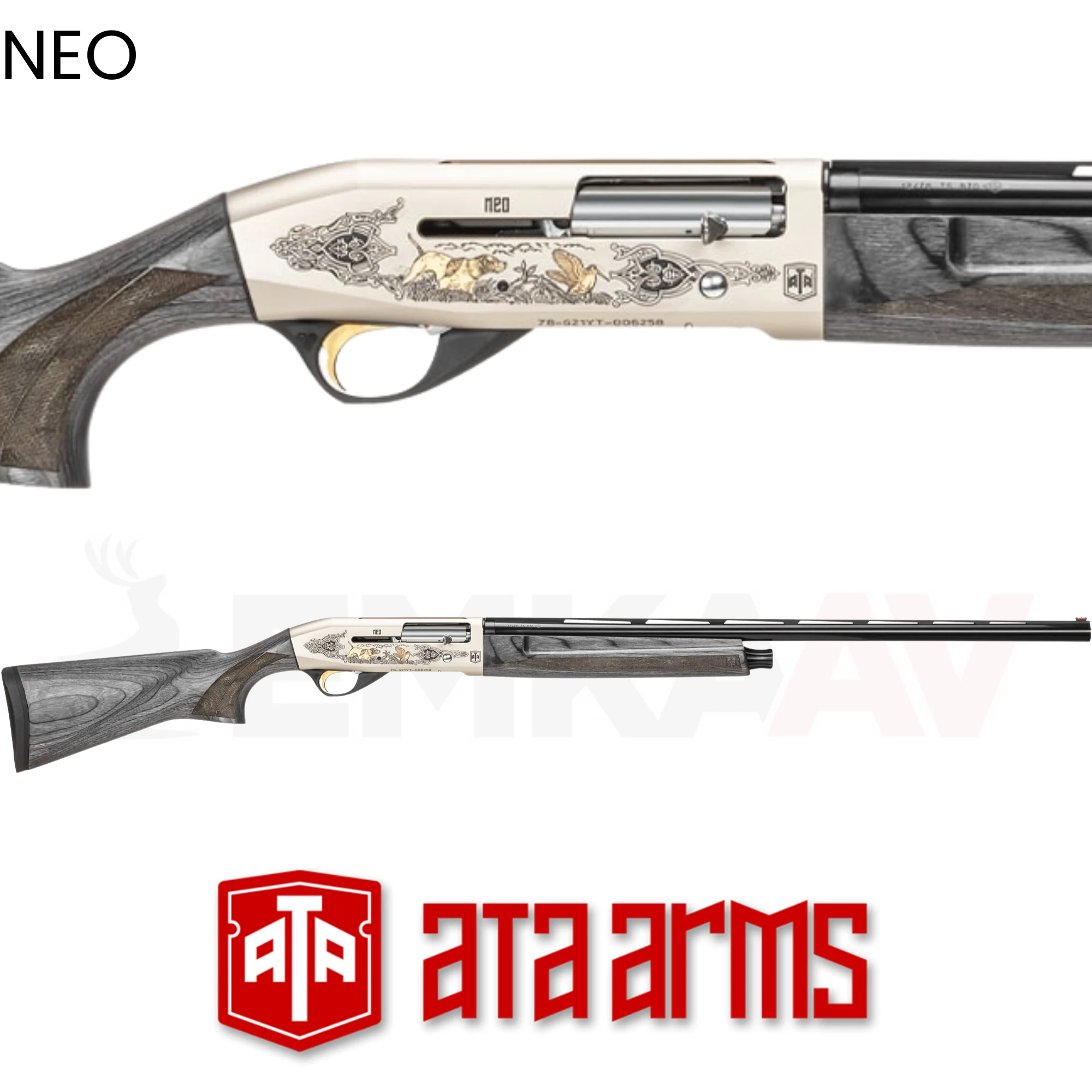 Ata Neo Nikel Lamine Deluxe Yarı Otomatik Av Tüfeği