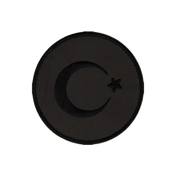 YUVARLAK BAYRAK PATCH ARMA - SİYAH