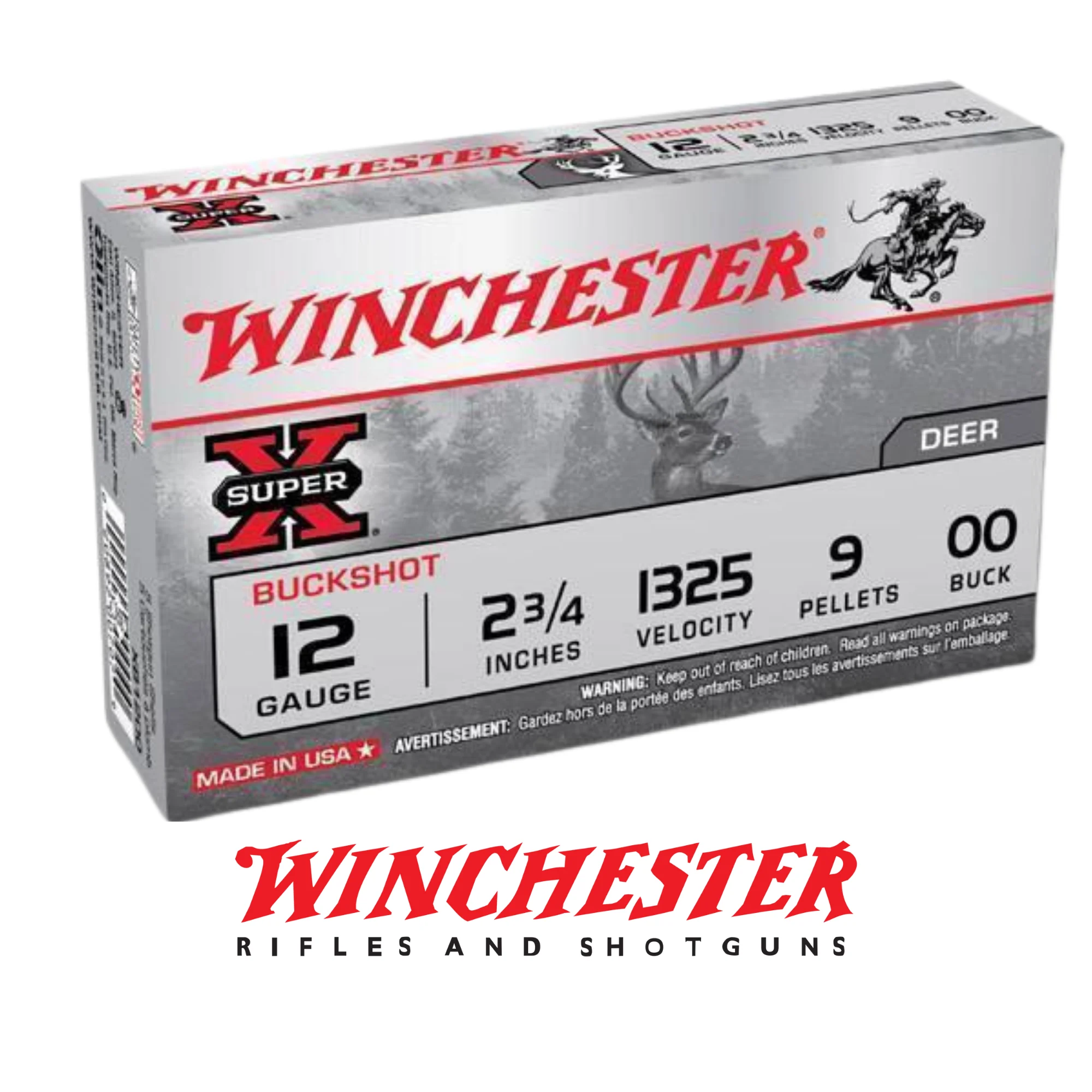 Winchester USA Super-X Buckshot 9 Pellets 12 Kalibre Av Fişeği