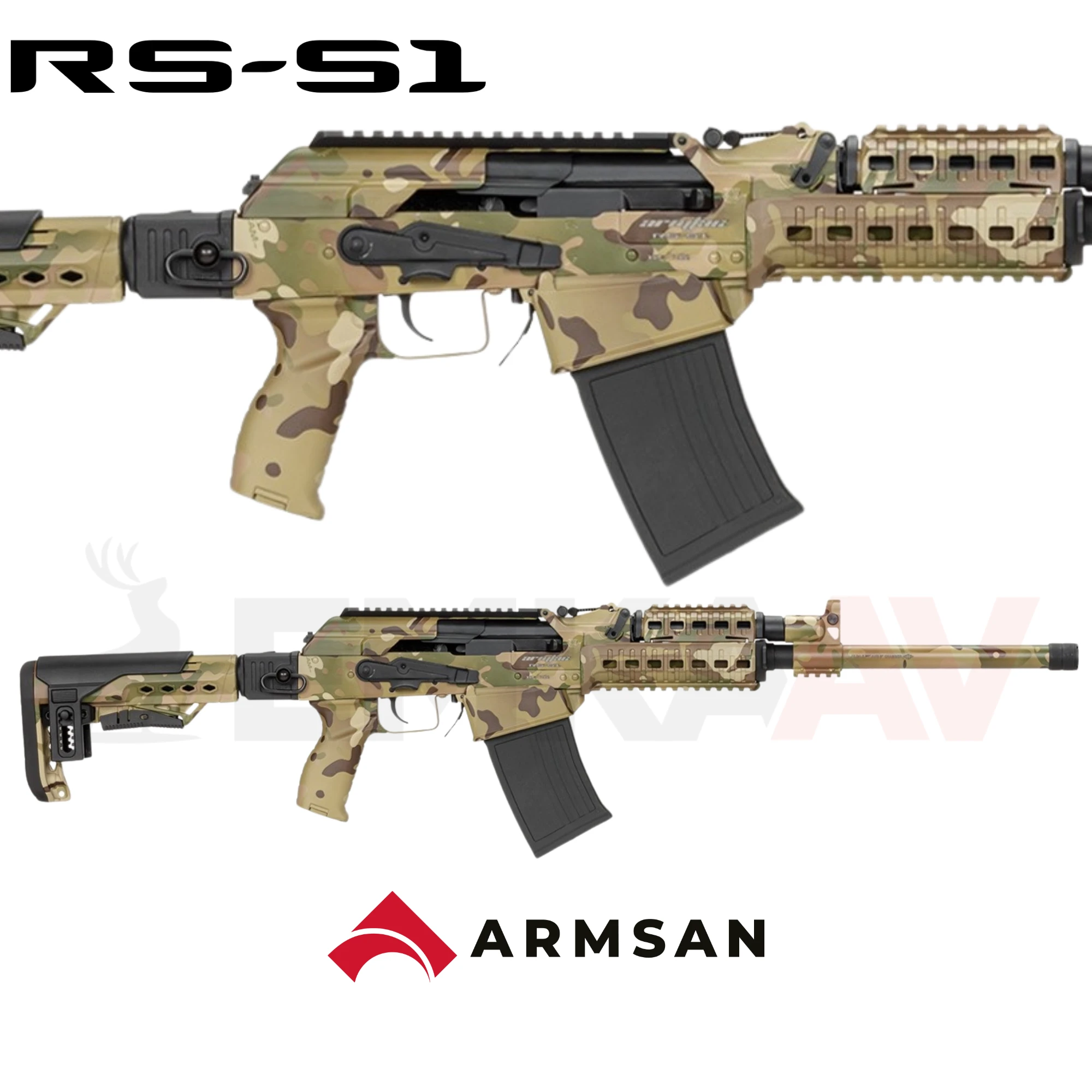 Armsan Armtac RS-S1 Camo Multicam Şarjörlü Av Tüfeği