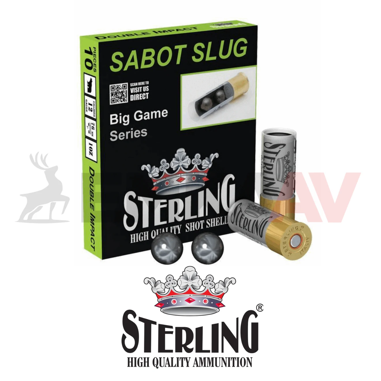 Sterling Sabot Slug 2li Kurşun 12 Kalibre Av Fişeği