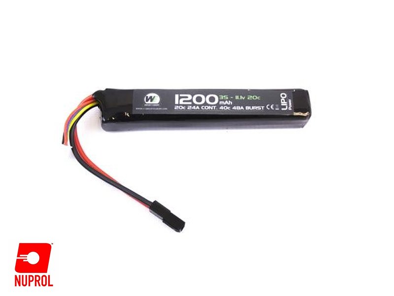 NUPROL POWER 1200MAH 11.1V 20C LIPO STICK TYPE AIRSOFT PIL 8066