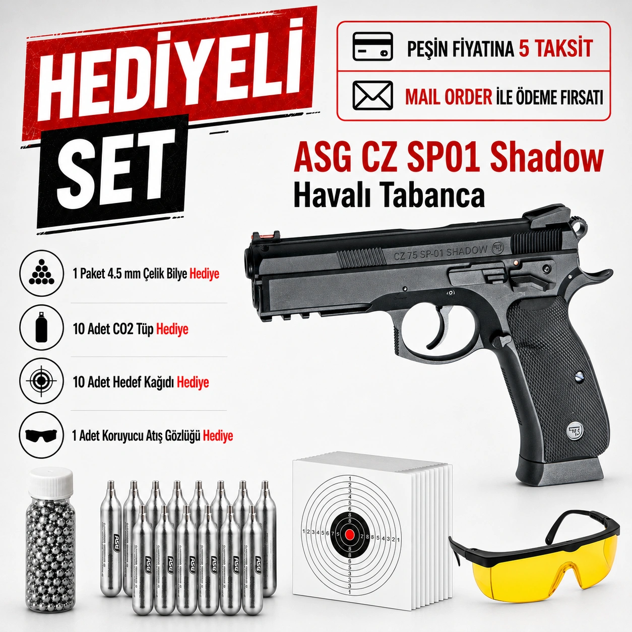 ASG CZ SP01 Shadow Havalı Tabanca 17526