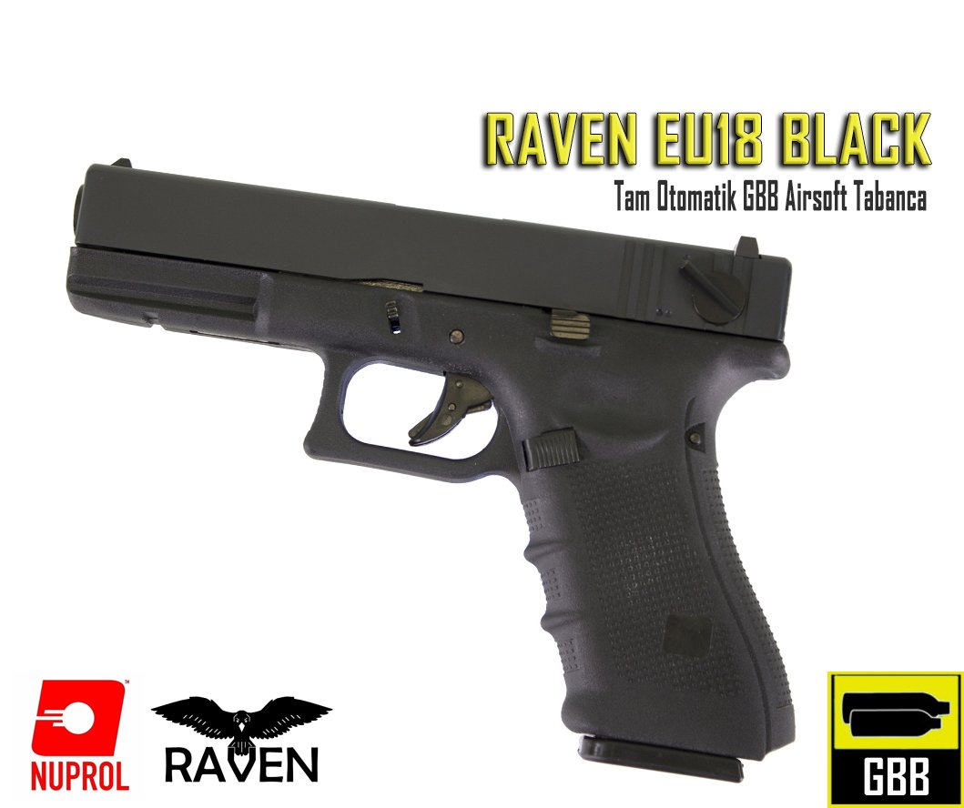 RAVEN Glock G18 GBB Airsoft Tabanca FULL AUTO ATIŞ