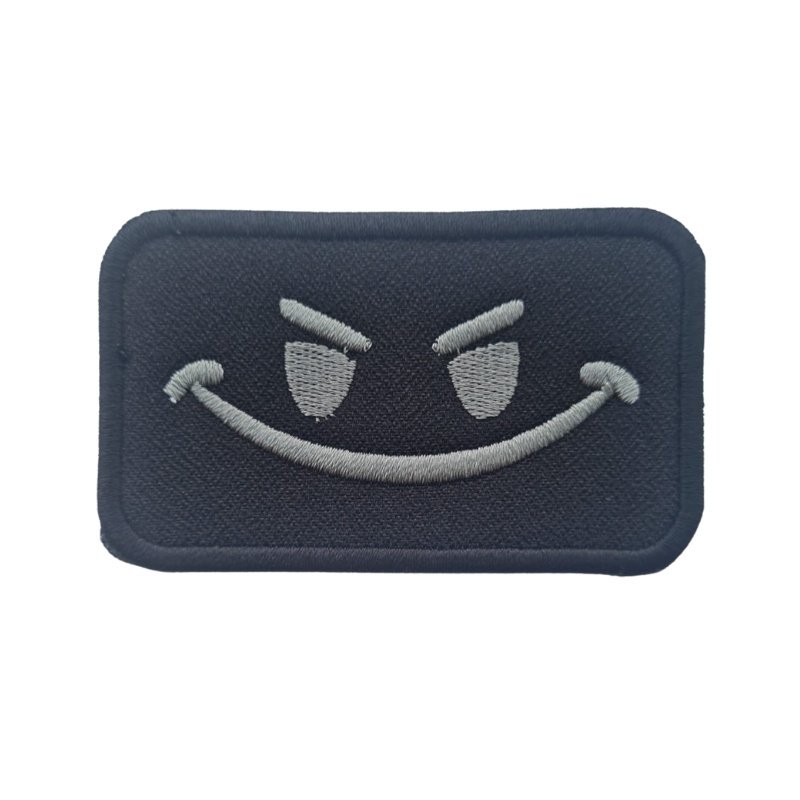 MINI SMILEY TACTICAL PATCH -SİYAH-GRI