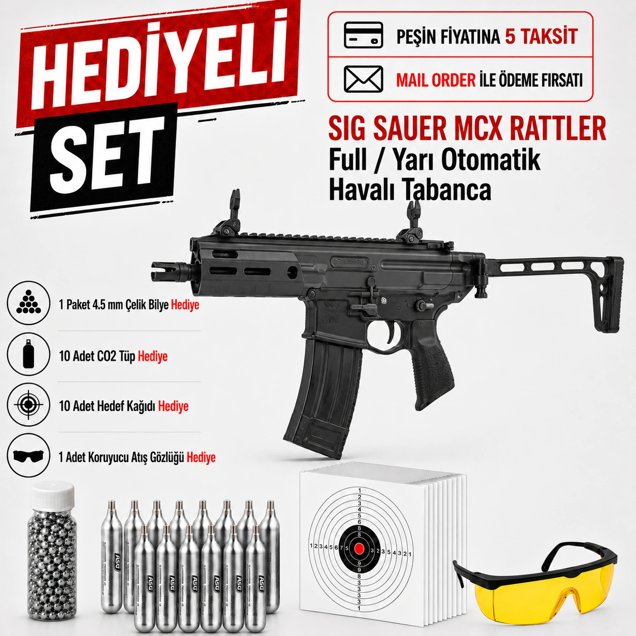 Sig Sauer MCX Rattler Full/Yarı Otomatik Havalı Tüfek