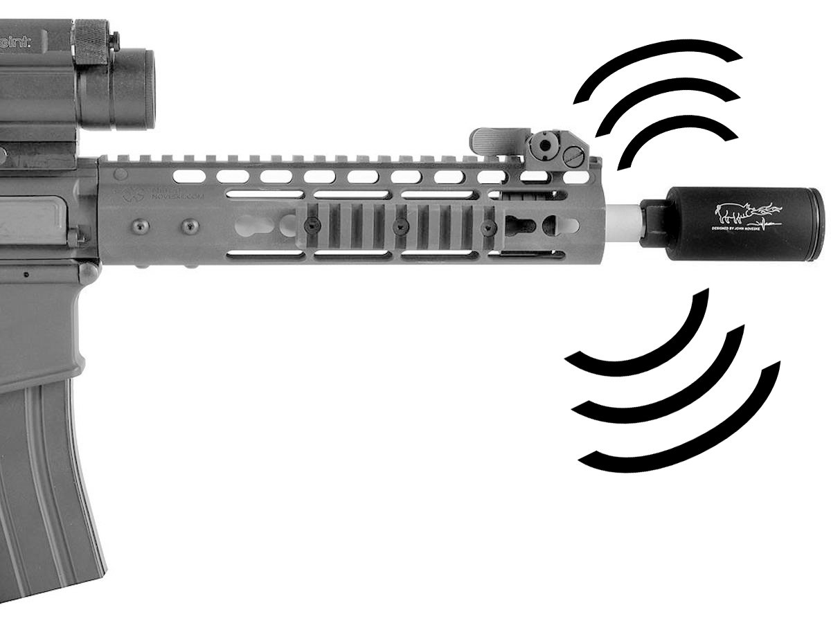 Madbull Noveske KX3 Ayarlanabilir Ses Yükseltici Alevgizleyen - Siyah 14mm Negatif