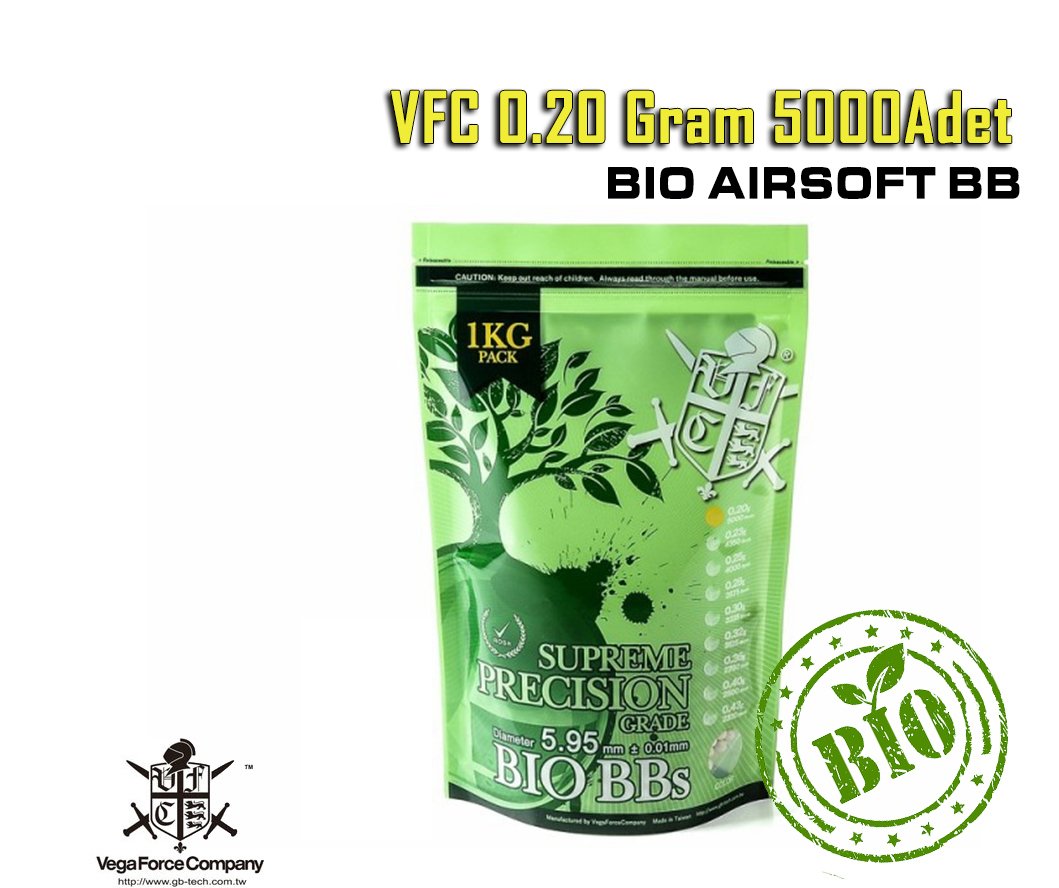 VFC 0.20 Gram AIRSOFT BIO BB 5000Adet