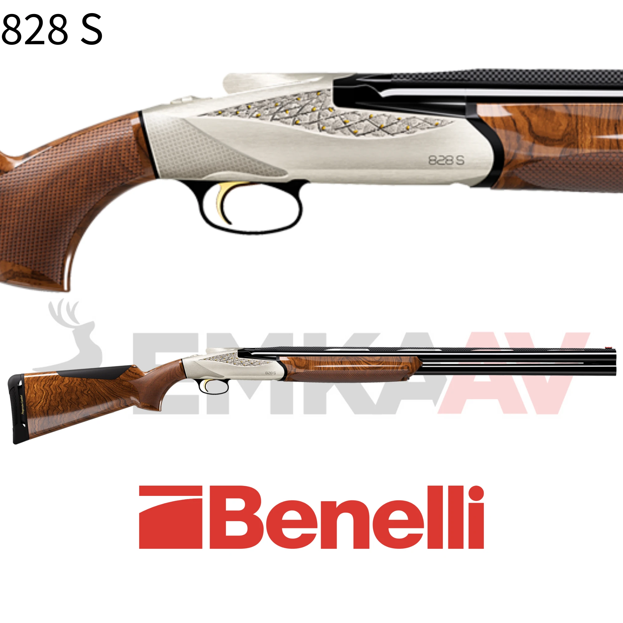 Benelli 828S Silver A.I. Süperpoze Av Tüfeği