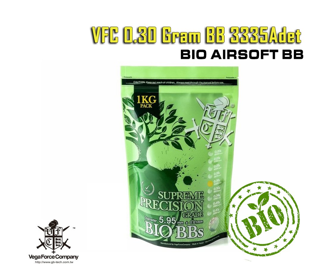 VFC 0.30 Gram AIRSOFT BIO BB 3335Adet