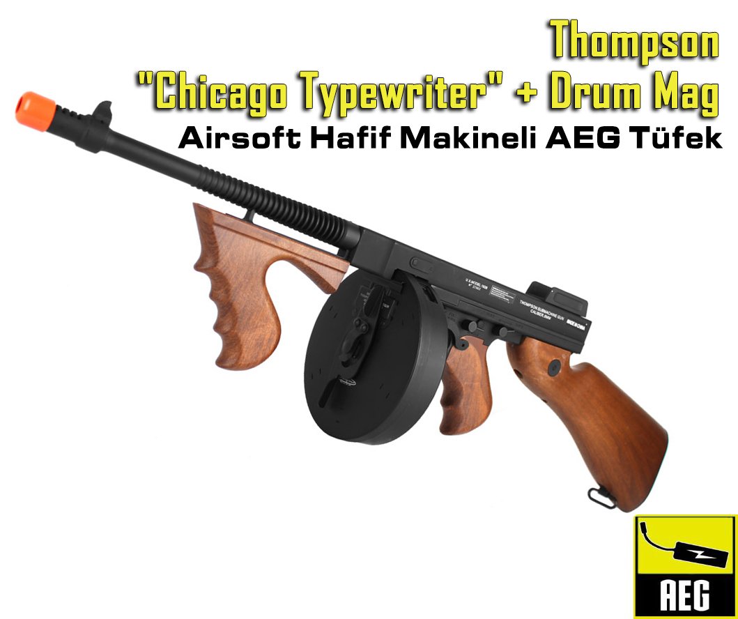 Thompson Hafif Makineli AEG Tüfek  "Chicago Typewriter" DRUM Şarjörl
