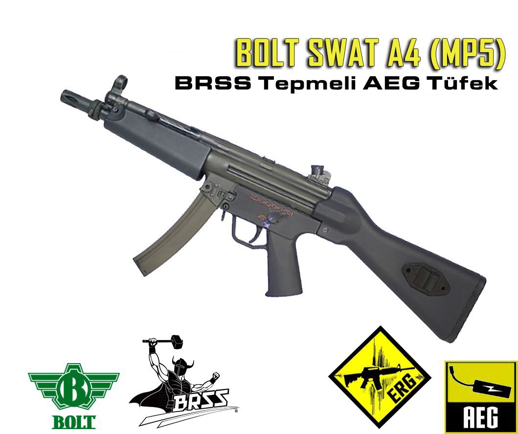 BOLT MP5 SWAT A4 BRSS Güçlendirilmiş Tepme Sistemli AEG