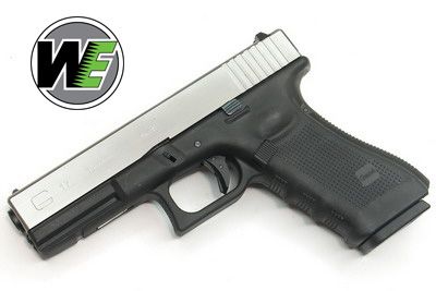 WE GLOCK G17 GEN4 GBB SILVER AIRSOFT
