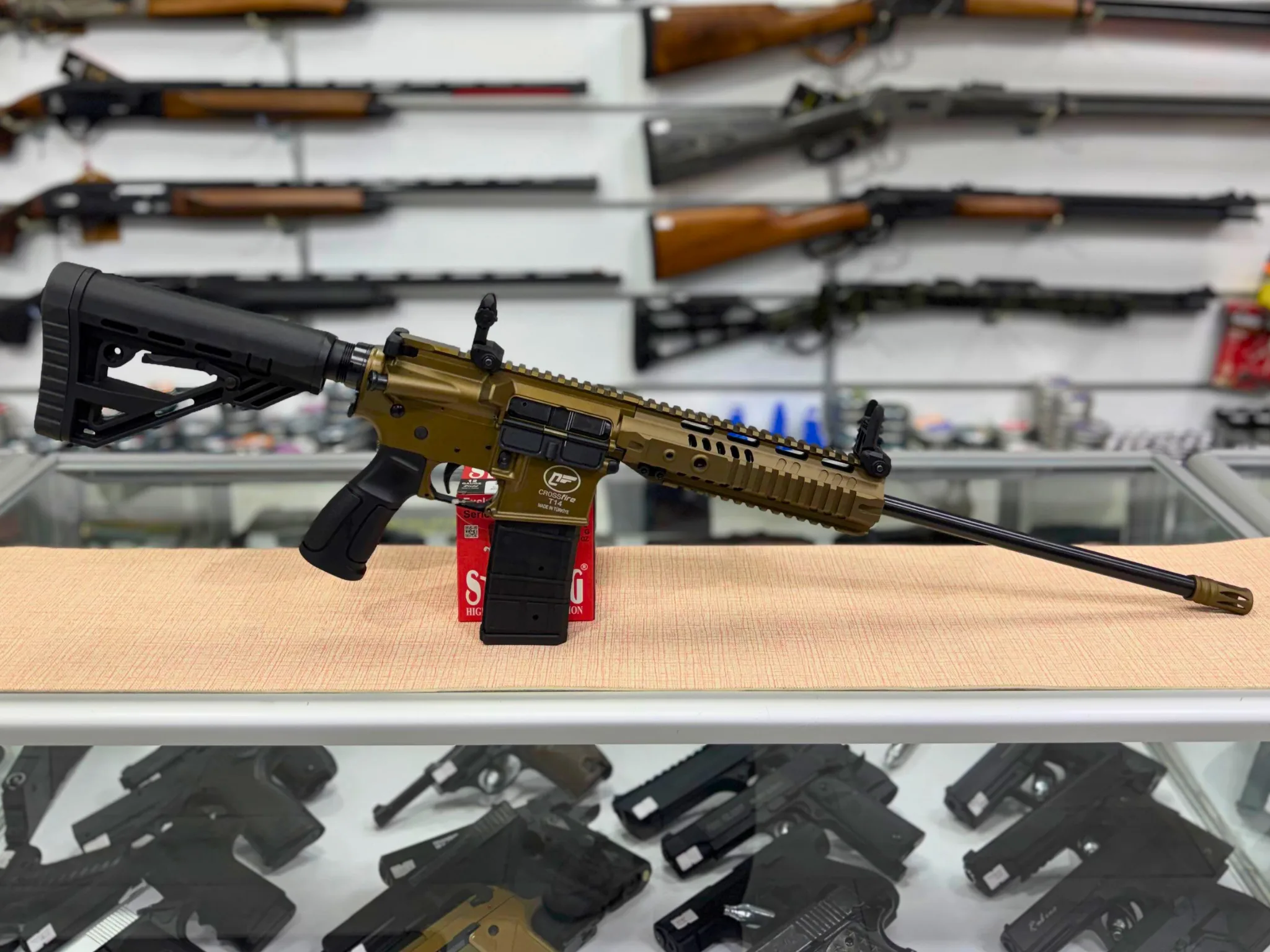 Aksa Crossfire T-14 Bronz Mini 36 Kalibre Şarjörlü Av Tüfeği