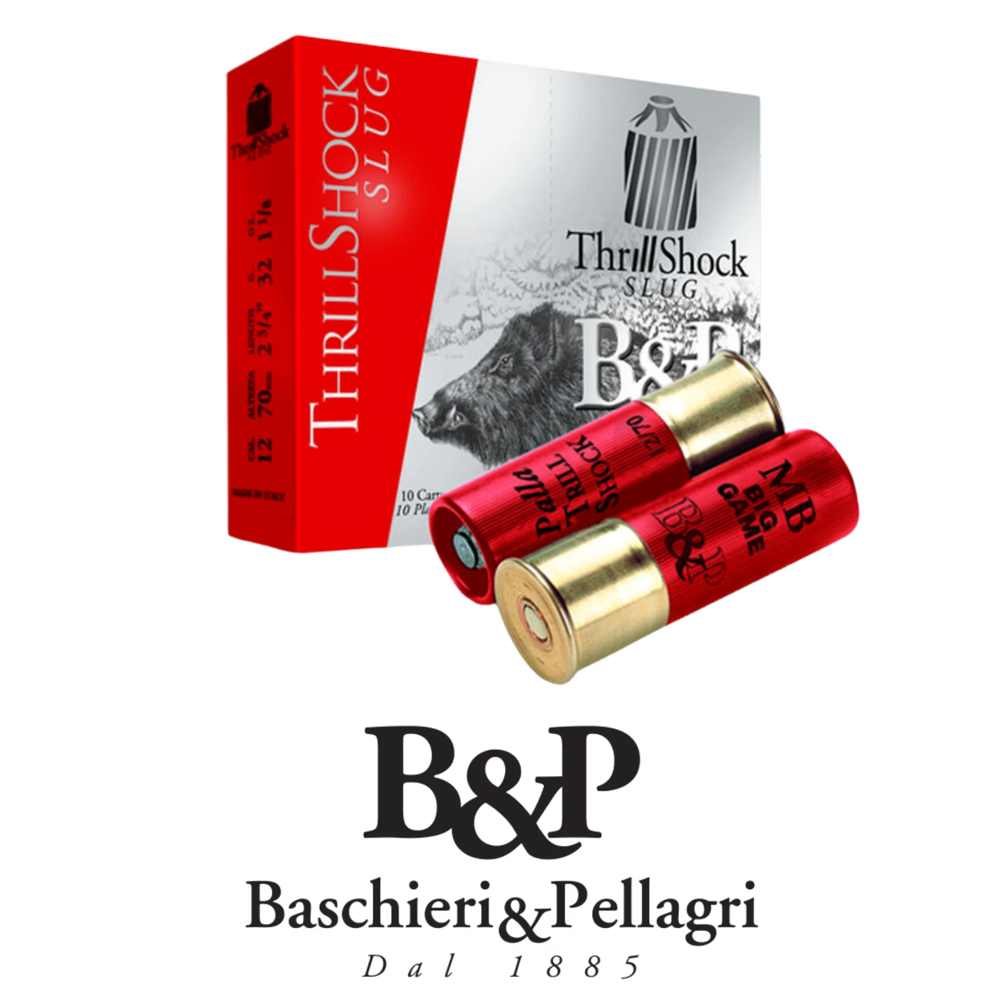 B&P Big Game Palla Thrill Shock Tek Kurşun 12 Kalibre Av Fişeği