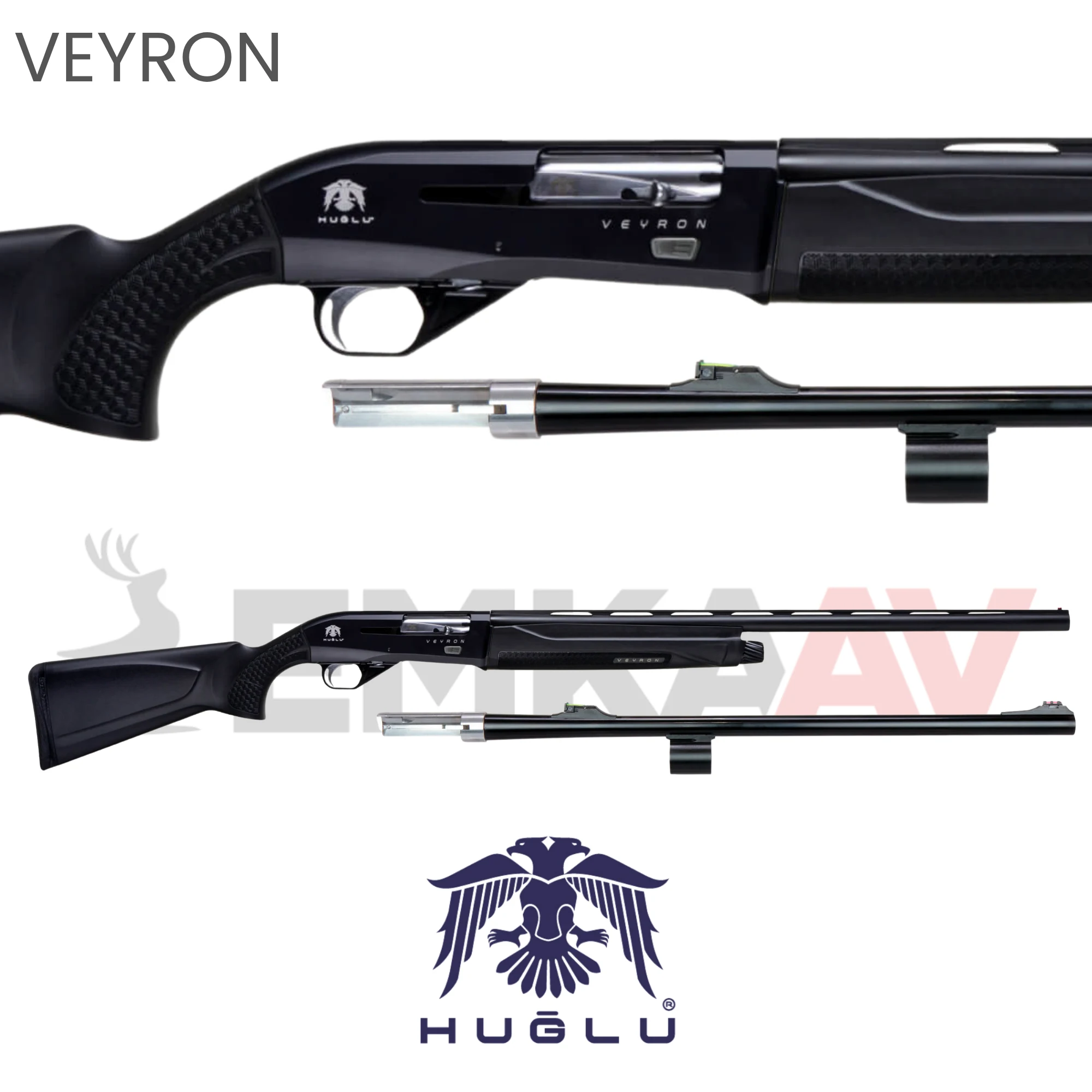 Huğlu Veyron Sentetik Combo Slug Yarı Otomatik Av Tüfeği